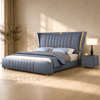 Dusty Steel Blue Leatherette