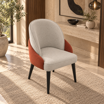 Elian Modern Dining Armchair with Sculptural Curved Back for Restaurants, Hotels and Cafes