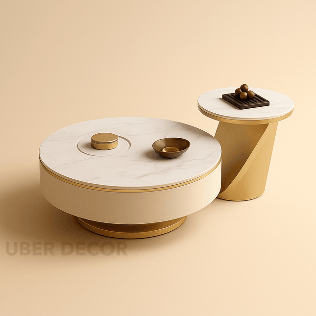 Liora Edge – Luxury Coffee Table, Modern Glam European Inspired Design TV Unit