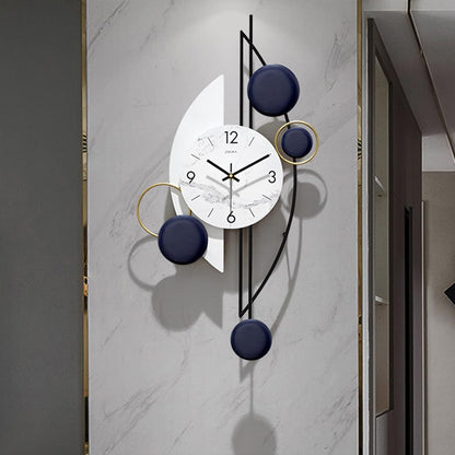 Tempus Modern Circular Blocks Metal Wall Clock