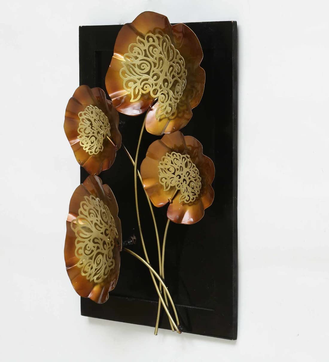 Metal Wall Hanging 4 Flowers Metal Wall Art