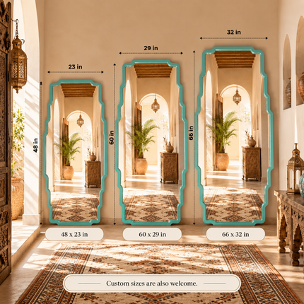 Bahira Moroccan Geometric Full Length Floor Mirror – Dressing Mirror