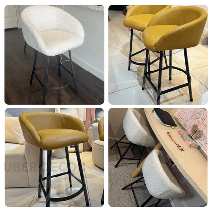 Talise 360 Revolving Swivel Bar Stool- Modern Counter Height Tall Bar Chair for Kitchen Counter or Cafe