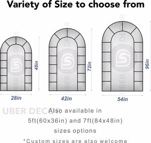 LucentArc- Arched Grid Shaped Full Length Metal Framed Large Size Mirror for Bedroom or Living Room Foyer - Uber Decor
