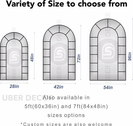 LucentArc- Arched Grid Shaped Full Length Metal Framed Large Size Mirror for Bedroom or Living Room Foyer - Uber Decor