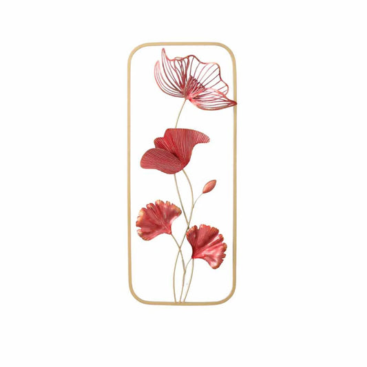 Poppy Flowers Wall Sculpture Metal Wall Art