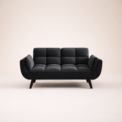 Napoli Futon Sofa- Cloud Couch Sofa Convertible Bed- Adjustable Backrest 3-level Foldable Love Seat Sleeper Sofa