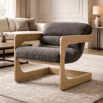 AXEL – Handcrafted Wooden Accent Chair for Living Room & Lounge Spaces