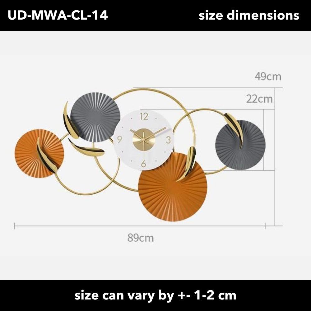 Origami Elegant Decorative Round Metal Wall Clock