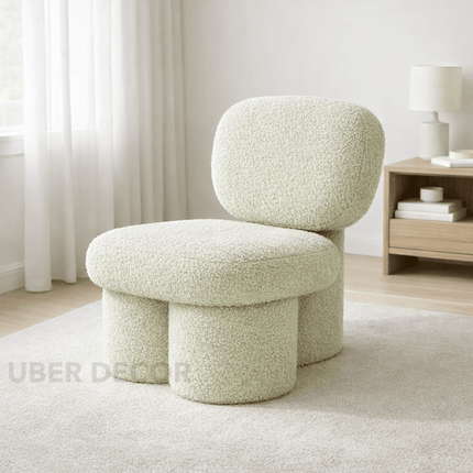 Prism Rest Kids Room Chair Mid Century Modern Scandinavian Inspired Upholstered Fixed Base Creative Chair Living Room and Bedroom