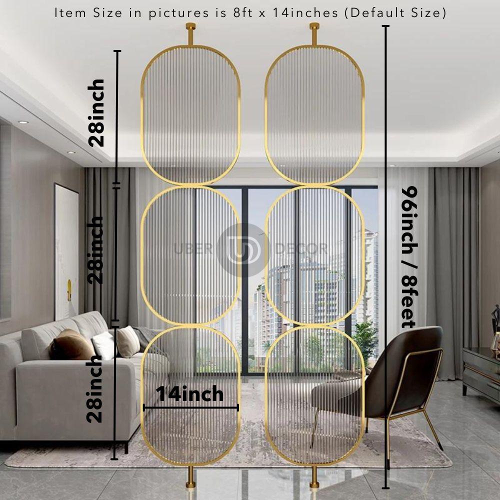 Gleam Metal Room Partition & Divider Stainless Steel Room Partition Wall - Customizable Metal Room Separator