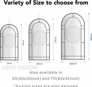 HavenArch- Arched Top Full Length Metal Framed Door Style Mirror for Entrance Foyer, Living Room, Boutique or Clothing Store - Uber Decor
