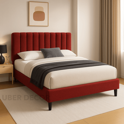 Dreamy Dusk Japandi Curved Budget Storage Bed – Modern Bedroom Essential