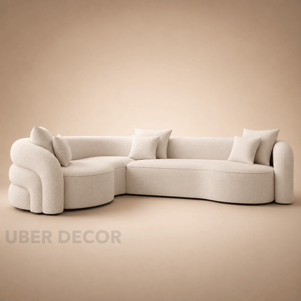 Lubeck Sculptural Sectional Sofa with Organic Silhouette Customisable Luxury Corner Couch for Elegant Contemporary Interiors