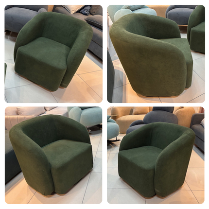 Ariva Accent Chair- Large Wide Comfy Upholstered 360 Revolving Swivel Armchair for Any Room Size