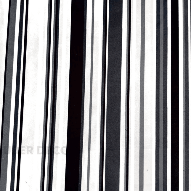 Istanbel Martar - Monochrome Linear Flow Printed Suede Upholstery Fabric- Mono Urban Stripes