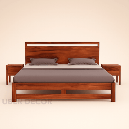 MapleLine Contemporary Solid Wood Platform Bed for Urban Homes