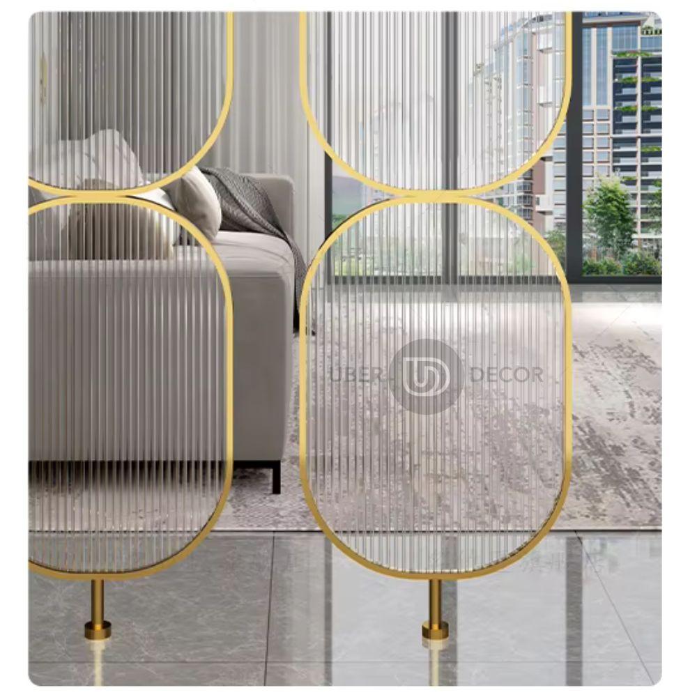 Gleam Metal Room Partition & Divider Stainless Steel Room Partition Wall - Customizable Metal Room Separator