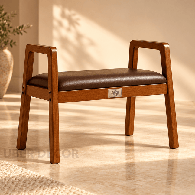 ErgoHaven – Nordic Ergonomic Bench | Compact Entryway Shoe Changing Stool for Bedrooms, Hallways, and Dressing Areas