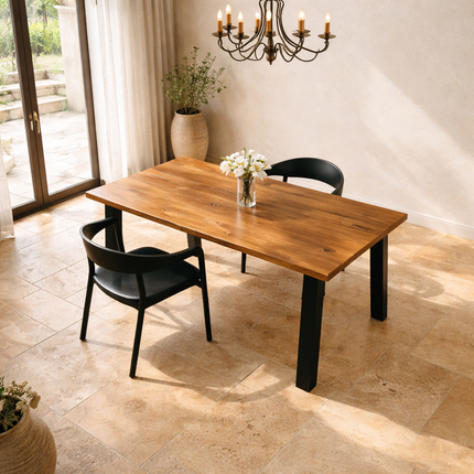 Arkenvale Wooden Dining Table – Industrial Style Rectangular Table for Modern Homes