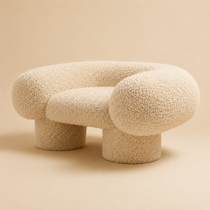 Furrora Cloud Chair Playful Postmodern Statement Lounge Accent for Cozy Living Room and Bedroom Interiors
