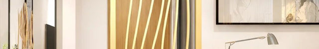 FLUEN Stainless Steel Vertical Flow Room Divider With Curved Line Design For Living Room Study Area And Modern Interior Spaces