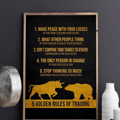 Golden Trading Rules Masterpiece Wall Art