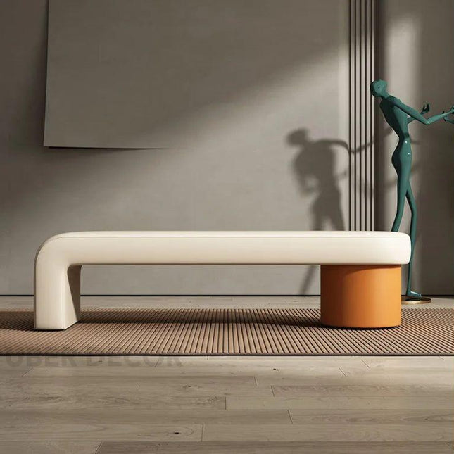 ItaliaLuxe Sebastian Bed Stool | Elegant Ottoman Bench for Shoe Changing & Dressing Room | High-End Sofa Stool & Bed End Seat