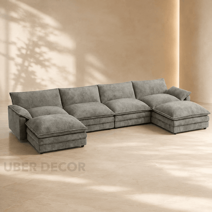 Manila 158" U-Shaped Sofa- 4 Seater Sectional Sofa