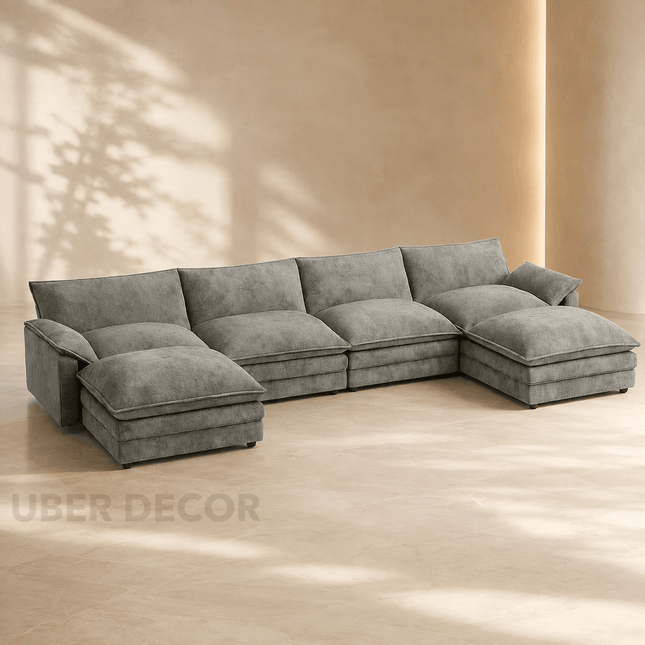 Manila 158" U-Shaped Sofa- 4 Seater Sectional Sofa