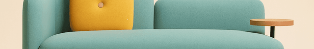 Osaka 62" 2‑Seater Couch with Movable Side Table – Mid‑Century Sofa for Living & Lounge Spaces - Uber Decor