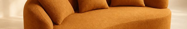 Oslen Japandi Curved Sofa Oversized Wabi Sabi Style Couch for Living Room