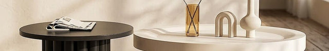 Seine Blanc Nordic Minimalist Round Coffee Table Matte Finish for Living Room and Bedroom