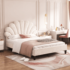 Ivory Cream Fuzzy Boucle