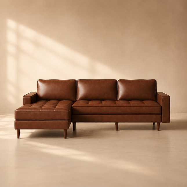 Bari 3 Seater Sectional Sofa Couch with Lounger Modern American Style Luxury Furniture for Living Room