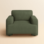 Muted Olive Green Suede