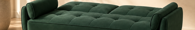 Tangier 75" Futon Sofa- Flared Arm Futon Convertible Sleeper Sofa Bed for Small Home or Office