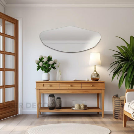 Widescape Reflection Asymmetric Decorative Mirror- Aesthetic Decorative Shaped Cloud Mirror for Living Room