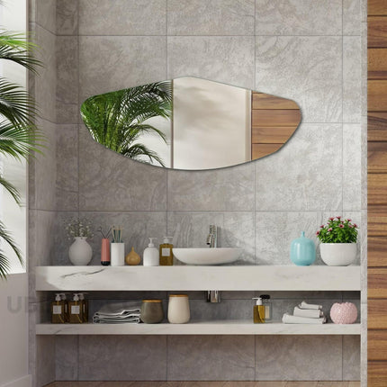 Widescape Reflection Asymmetric Decorative Mirror- Aesthetic Decorative Shaped Cloud Mirror for Living Room