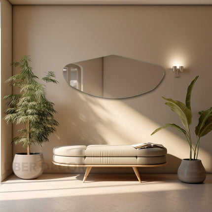 Widescape Reflection Asymmetric Decorative Mirror- Aesthetic Decorative Shaped Cloud Mirror for Living Room