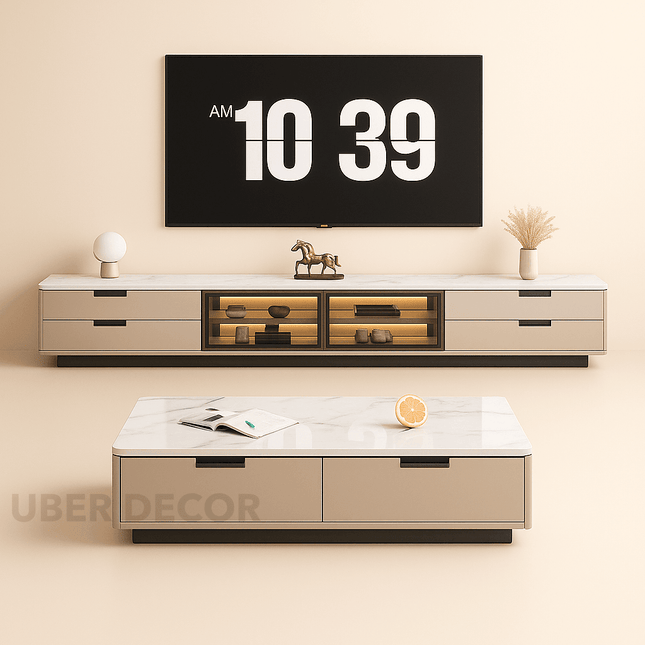 Nuvia Core – Modern TV Unit, Luxury Modular Coffee Table with European Inspired Design