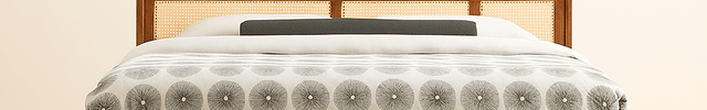 ElmWeave Scandinavian Rattan Platform Customisable Bed for Urban Bedrooms - Uber Decor