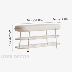 NordSleek Shoe Organizer Stool | Advanced Nordic Design for Entryway & Clothing Store | Multifunctional Furniture Piece - Uber Decor