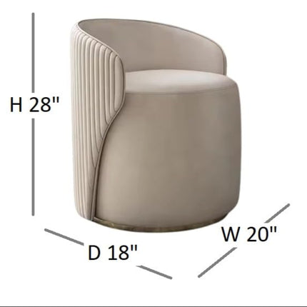 Seraphine Vanity Chair Fabric Foam and Wood Quilted Accent Makeup Stool Modern Luxury Seating for Bedroom and Dressing