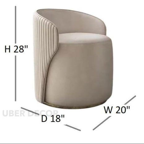 Seraphine Vanity Chair Fabric Foam and Wood Quilted Accent Makeup Stool Modern Luxury Seating for Bedroom and Dressing - Uber Decor