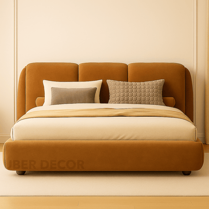 Dreamy Drift Wabi‑Sabi Curved Budget Bed – Modern Bedroom Staple