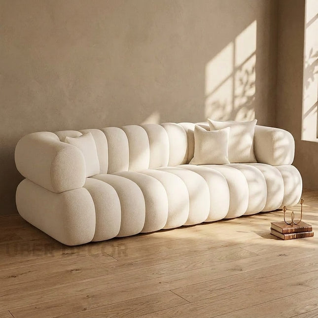 CloudHaven Nordic Style Curved Sofa Ultra-Soft Luxury Couch for Living Room and Lounges