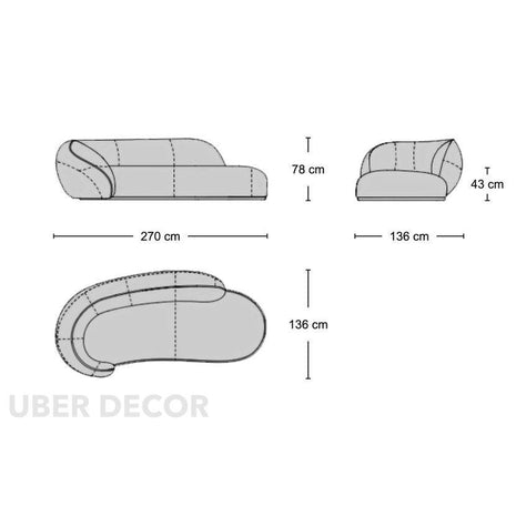 Madrid Majestic - Traditional & Spanish Style - Luxury Couch - For Living Room - Uber Decor