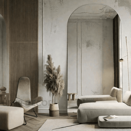 Noira Frameless HD Mirror – Full-Length Arched Floor Mirror Standing, Leaning or Hanging Body Mirror