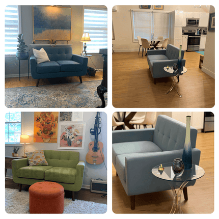 Mumbai 51" 2 Seater Loveseat Customisable Soft-Edge Sofa for Living or Lounge
